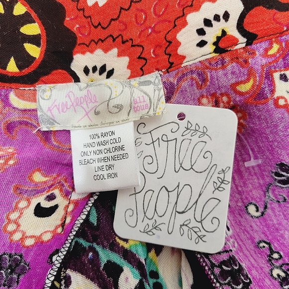 Free People Little Wing Kimono  Boho Floral Shawl‎ Size All - Picture 16 of 16